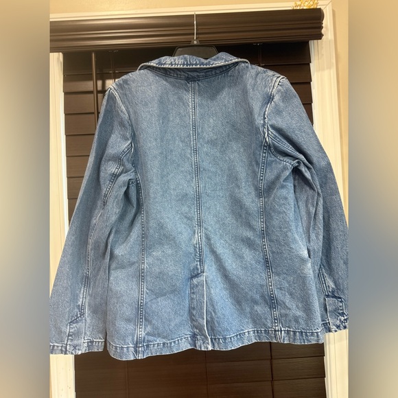 a.n.a Women's Blue Denim Blazer Size L - Picture 4 of 12
